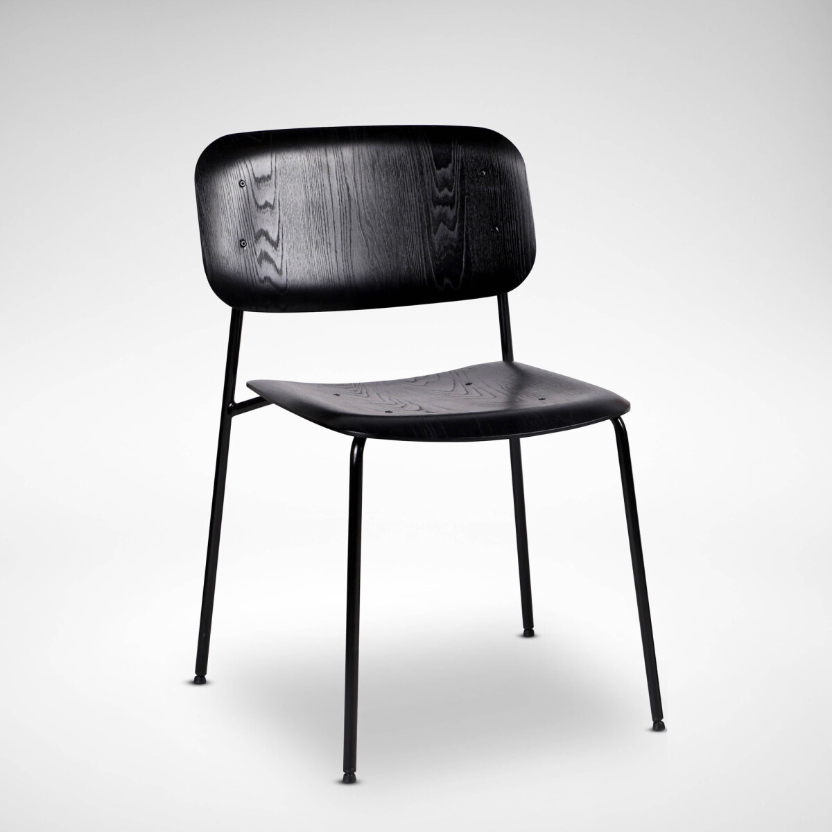 SILLA DE COMEDOR - MADERA-Y-METAL NEGRO O´CONOR II 