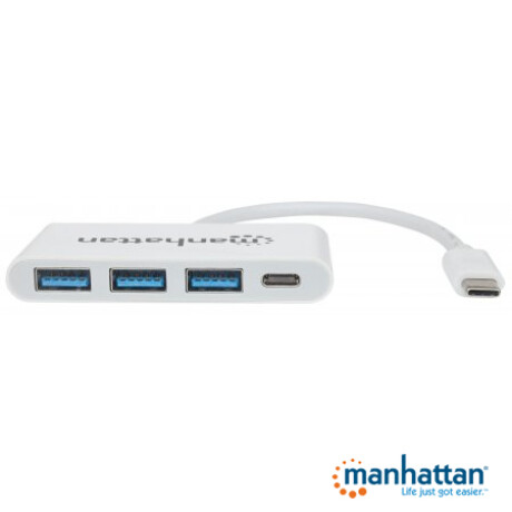 Hub USB C 3.1 a 3 Port USB 3.0 + 1 USB C hembra - Manhattan 3543