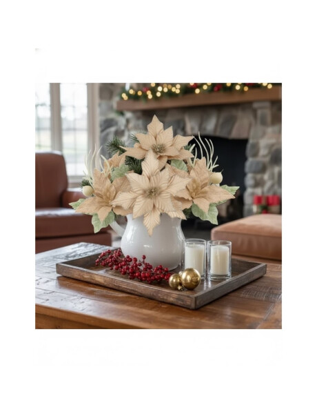 ESTRELLA FEDERAL TERCIOPELO CHAMAPGNE 25 CM. ESTRELLA FEDERAL TERCIOPELO CHAMAPGNE 25 CM.