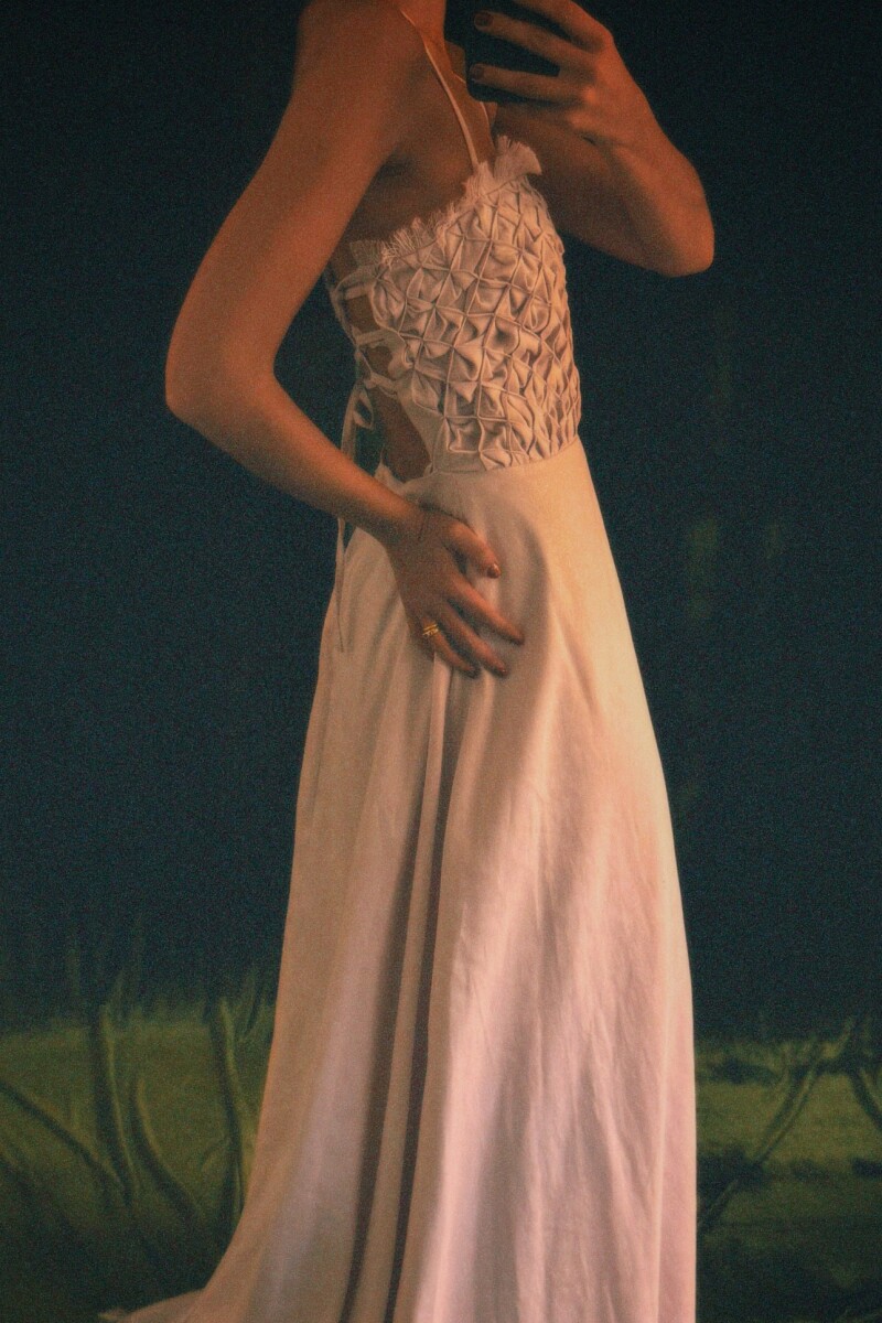 Smock Dress Beige