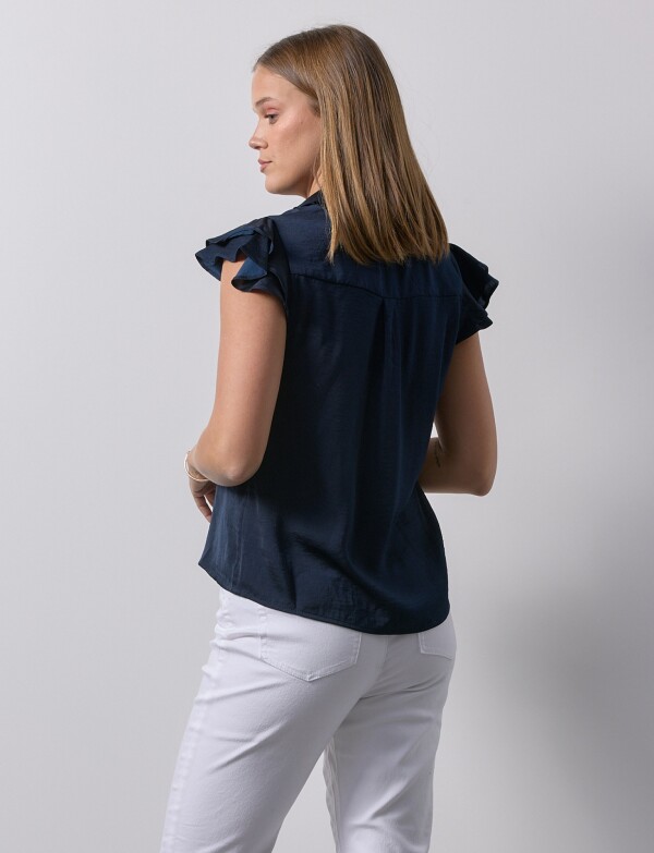 Camisa Saten AZUL