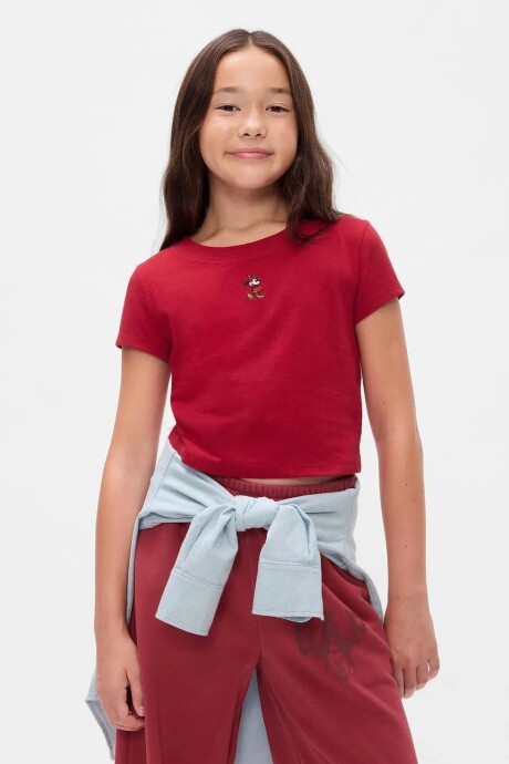 Remera Crop Minnie Niña Sled