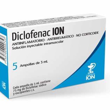 Diclofenac Inyectable 75 mg 5 Ampollas de 3 Ml Diclofenac Inyectable 75 mg 5 Ampollas de 3 Ml