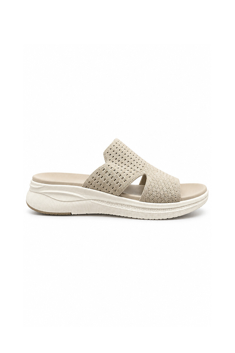 Sandalia zueco Aurora Lycra AU400 Beige