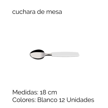 Cuchara Mesa X12 Pie Blanco Mz 21220/6 Unica