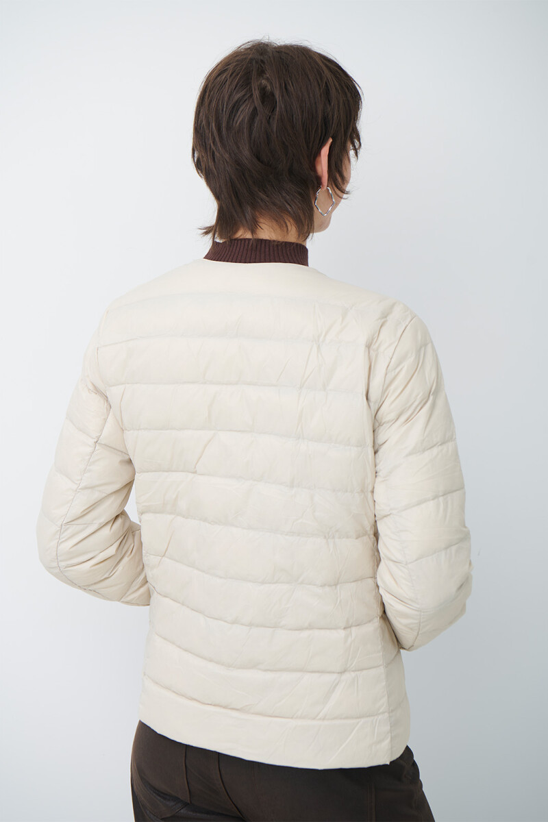 CAMPERA PLUMAS BEIGE