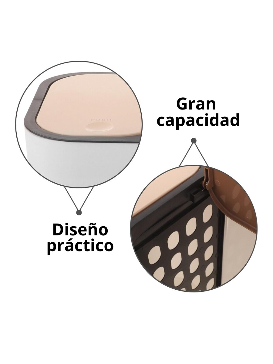 PAPELERA DOBLE COMPARTIMENTO beige