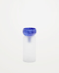 Jarrón Kelse de vidrio transparente y azul 30,5 cm Jarrón Kelse de vidrio transparente y azul 30,5 cm