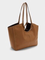 Bolso Shopper Liso Con Bolsa camel
