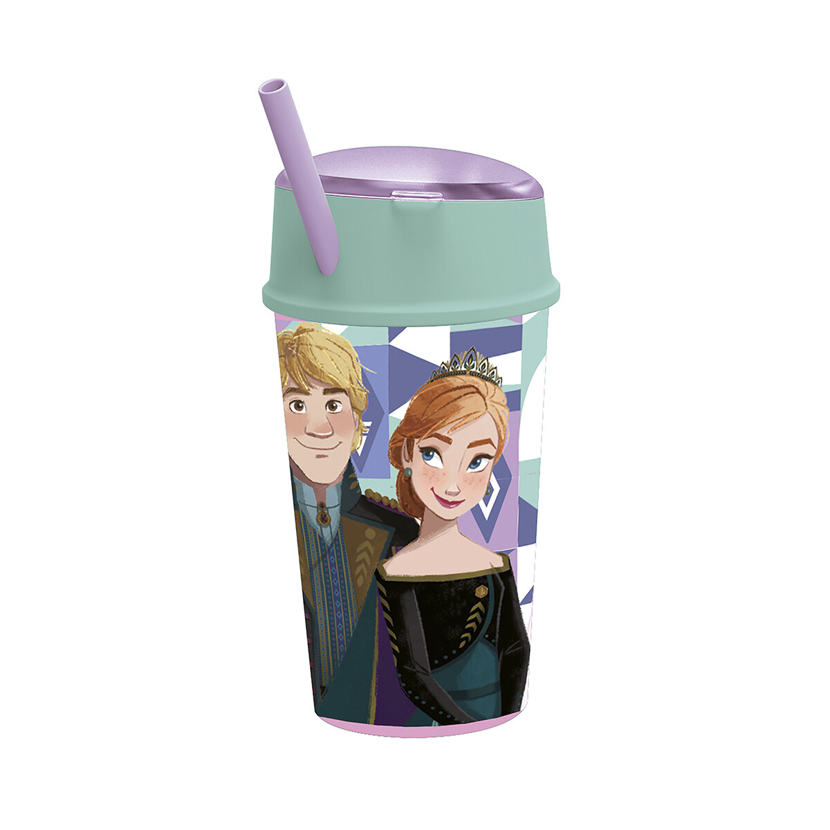 Vaso 2 en 1 Frozen, Pote + vaso de 400 ml 