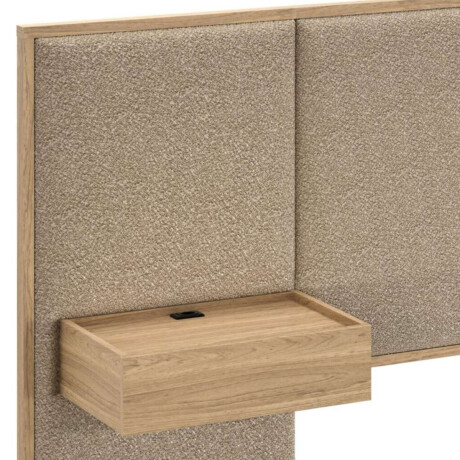 Respaldo Queen con mesa de luz Gael Moderna Hanover
