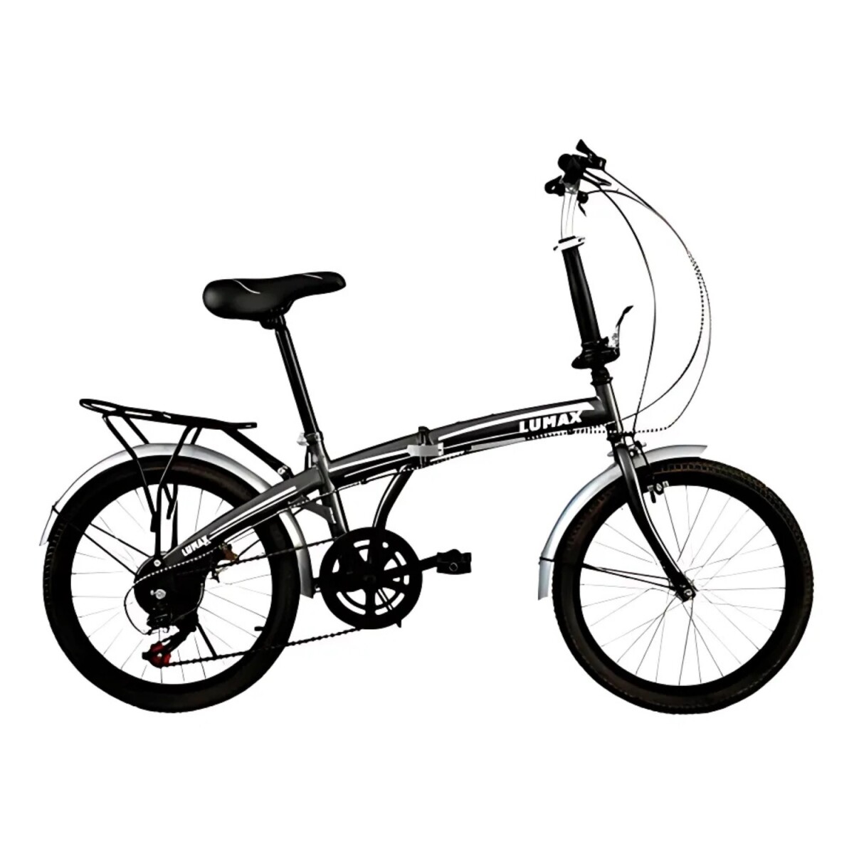 Bicicleta Plegable Rodado 20 Lumax Shimano Parrilla - Gris 