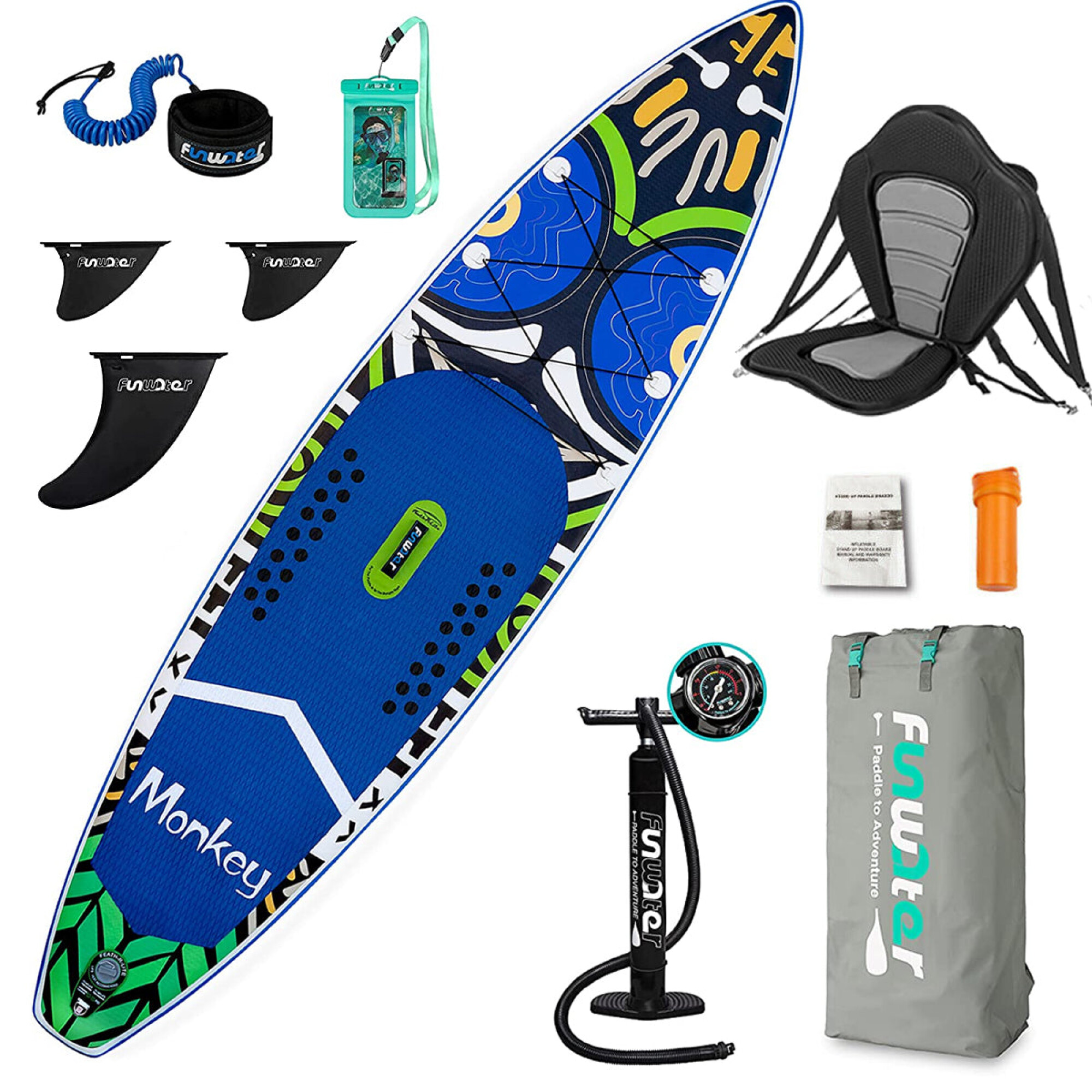 Tabla Inflable Stand Up Paddle 3.20m Surf Kayak +Remo - Azul — El Rey del