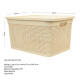 Caja simil ratán 25 lts BEIGE