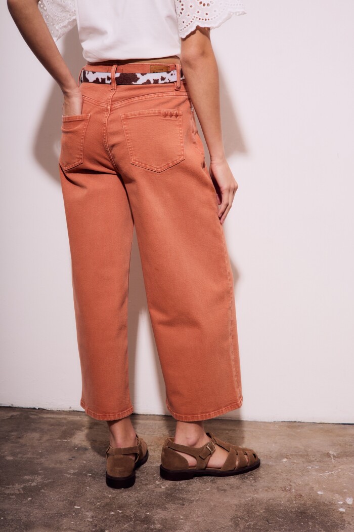 Jean Wide Lavado Ocre