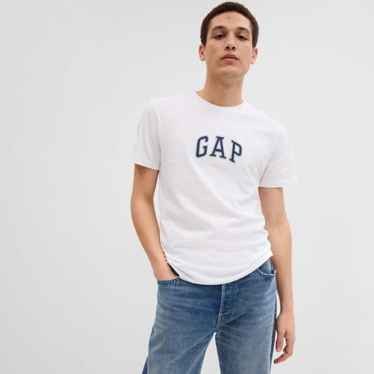 Remera Logo Gap Hombre - Optic White 