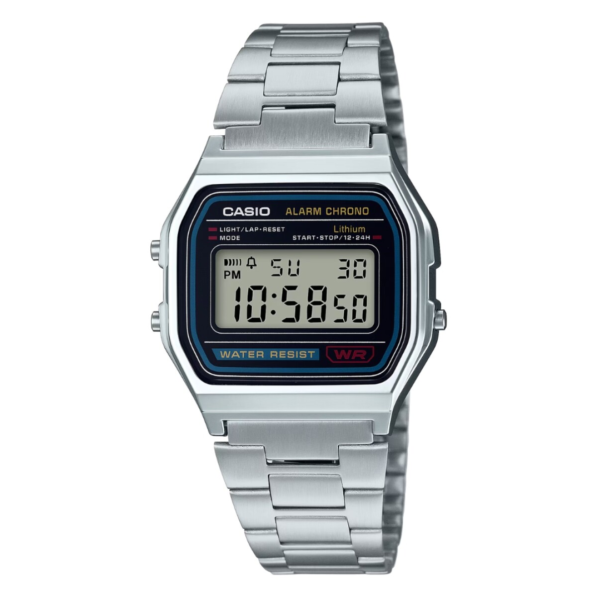 Reloj Casio Retro A158wa-1df Unisex En Acero 