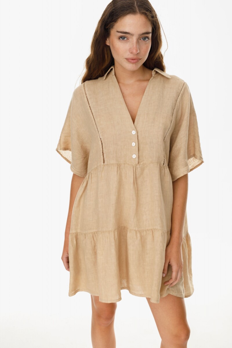Vestido Castello - Beige 