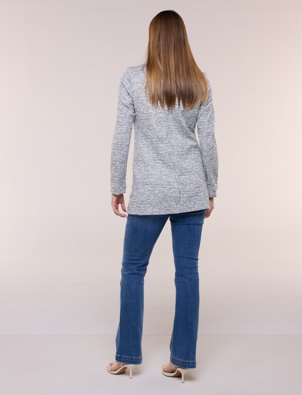 Blazer Printed Con Doble Botonadura Vertical NEGRO/GRIS