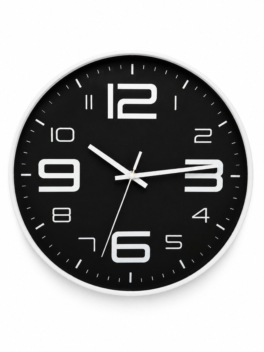 RELOJ DE PARED - NEGRO. 
