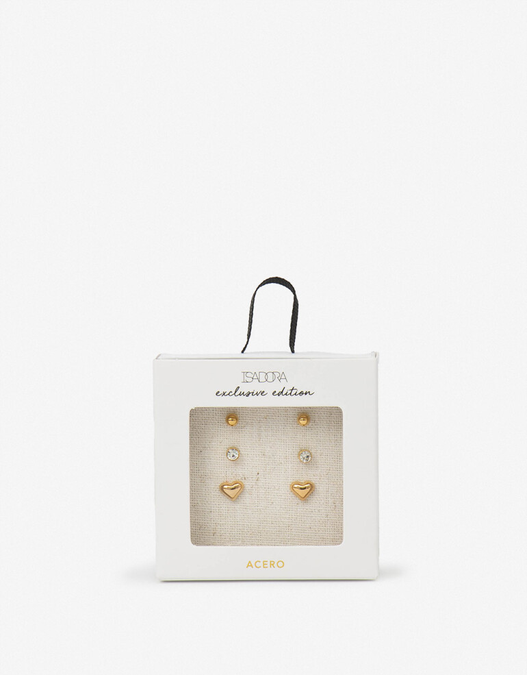 Aros Sets Metal Set De Aros Pasantes Combinados - Dorado