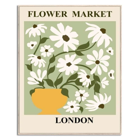Cuadro 40X50Cm Marco Flower Market London