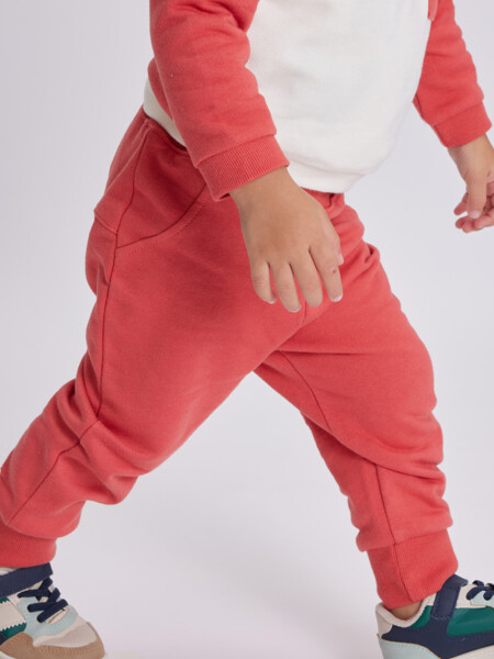 Pantalón deportivo cortes Rojo