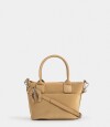 Cartera Mini City Con Charm Marron Beige