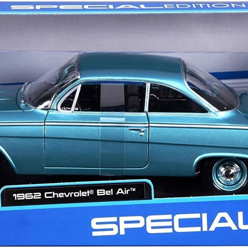Chevrolet Bel Air 1962 turquesa modelo clásico 1:18 Chevrolet Bel Air 1962 turquesa modelo clásico 1:18