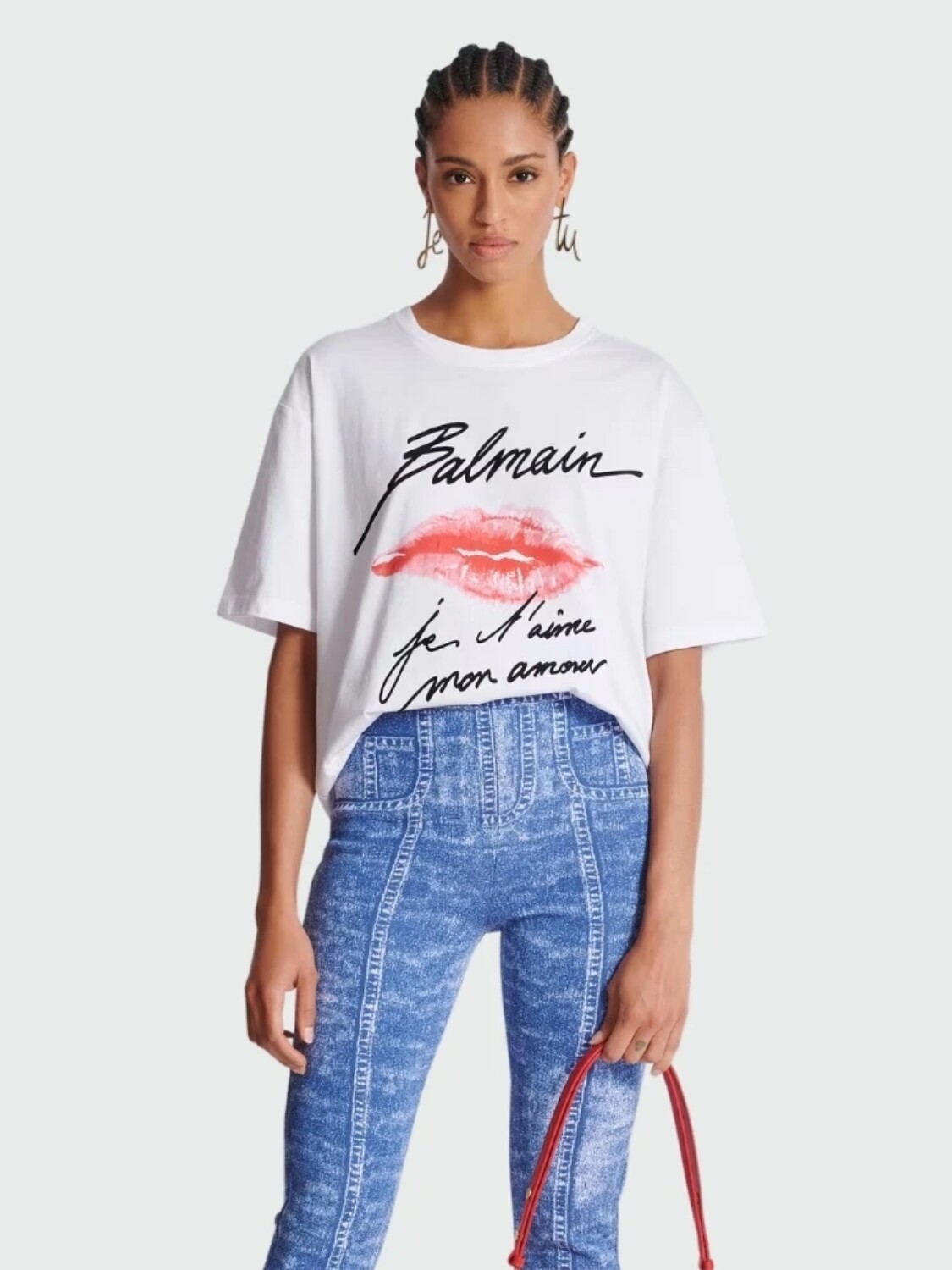 Balmain - Remera de manga corta con estampado KISS Estampado