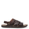 Sandalia de Hombre Freeway Casual Marrón Chocolate (Cuero Graso)
