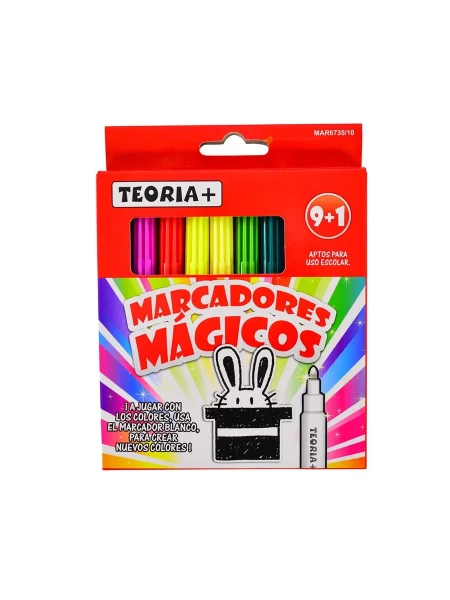 MARCADORES MÁGICOS X10 COLORES 4 O +
