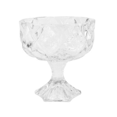Set de 2 bowls con pie de vidrio labrado 788ml Set de 2 bowls con pie de vidrio labrado 788ml