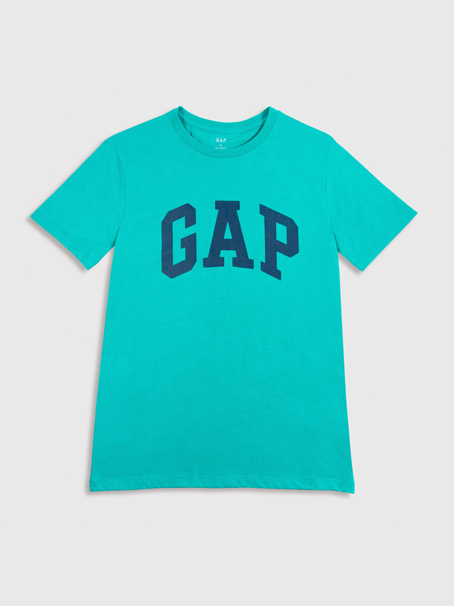 Remera Logo Gap Manga Corta Hombre - Slushy Grn 17-5730 Tcx 