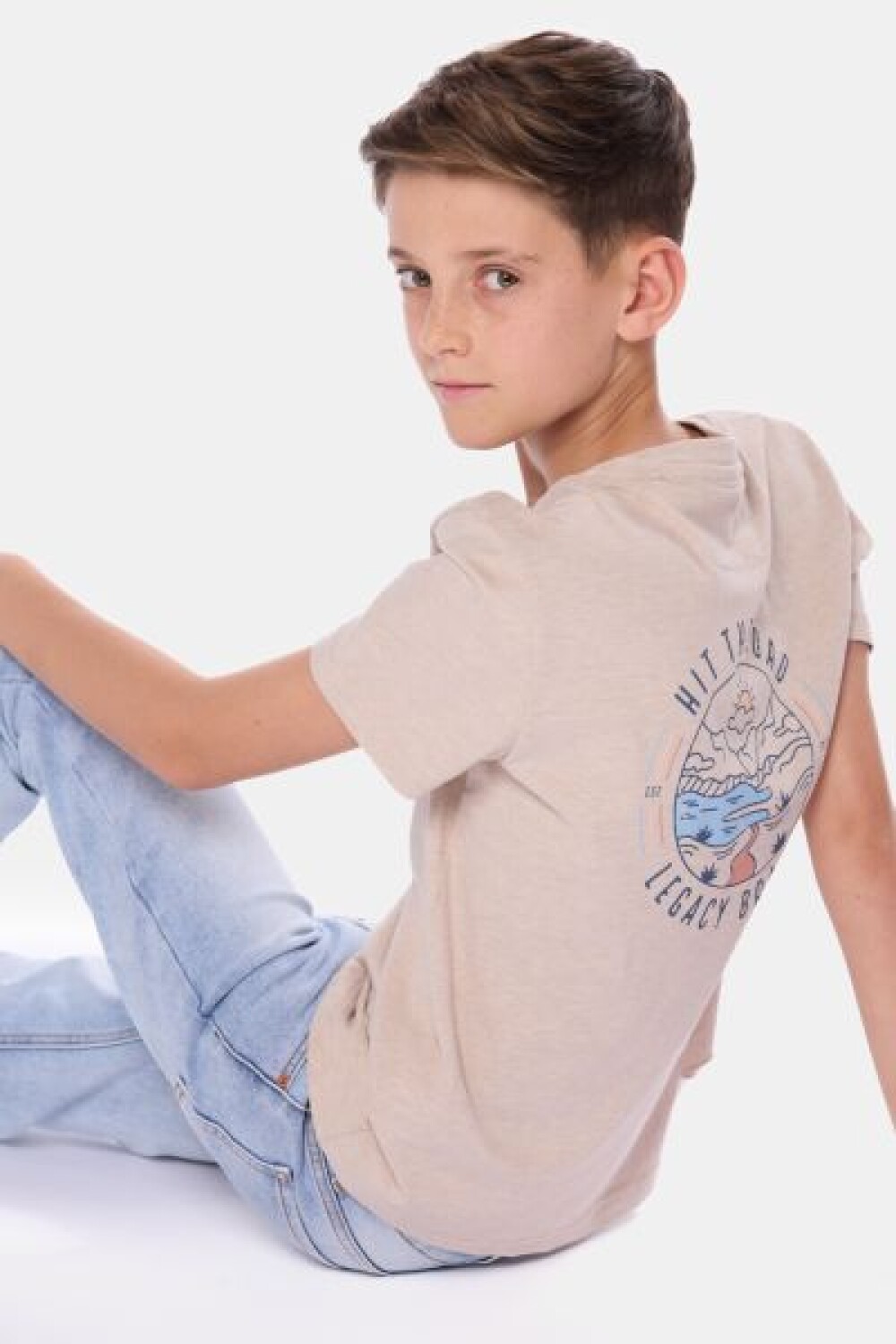 REMERA ESTAMPADA Beige