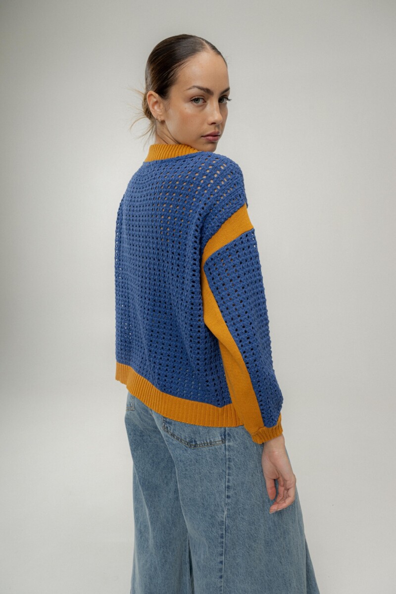BOMBER OTTER Azul Y Rosa