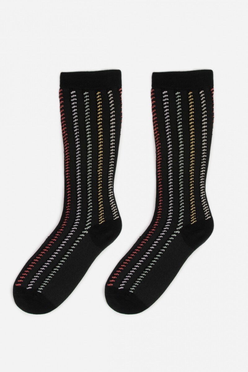 Medias detalle hilado negro