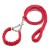 Correa Collar Reforzado Perros Semi Ahorque Cuerda Trenzada Variante Color Rojo