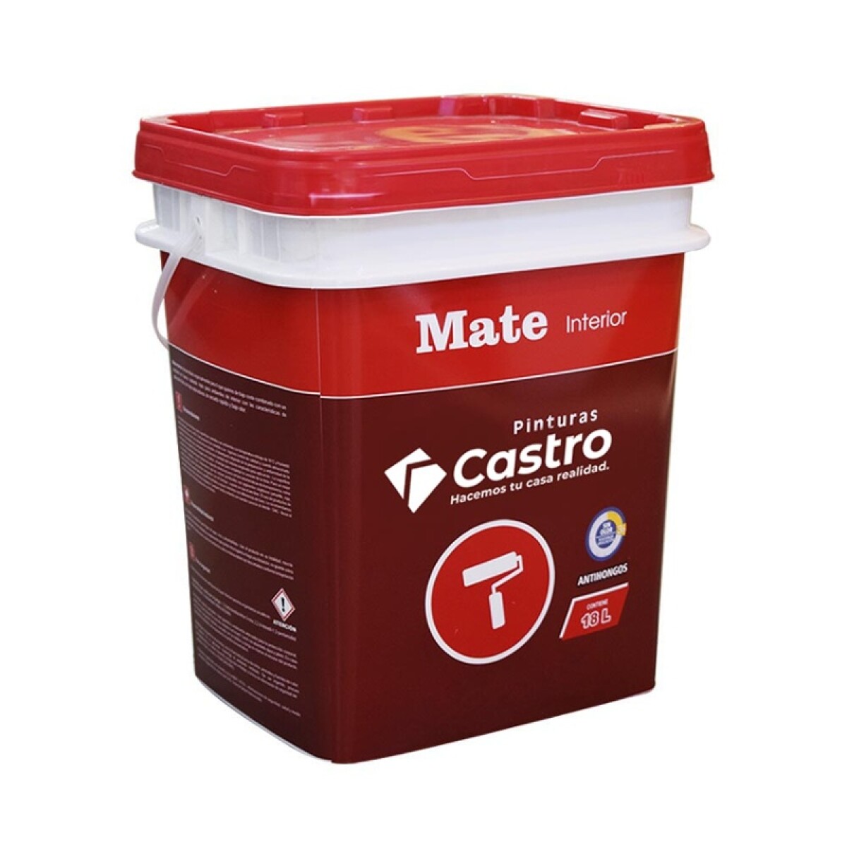 Pintura Castro Mate Color Blanco Para Interior 18 Lts. 