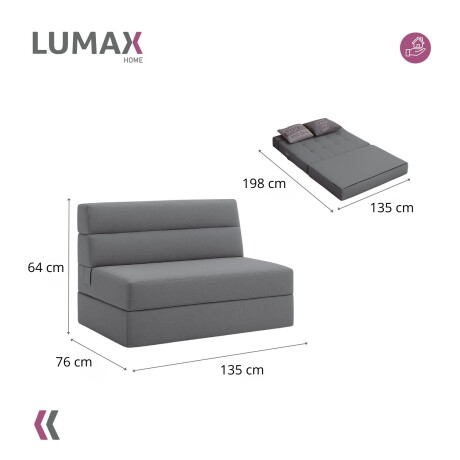 Sillón cama doble Lumax Oster en caja compactado Gris