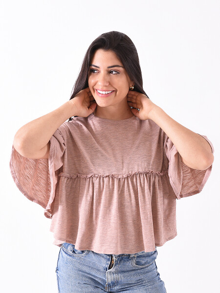 BLUSA MIEL ROSA MELANGE