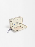 Cartera Estampada Con Cierre Doble crudo