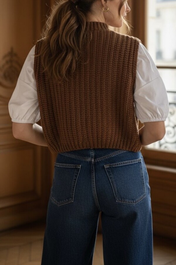 Chaleco Tejido Chocolate