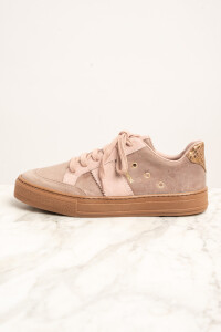 Zapatilla Gamuza Combinada Rosa