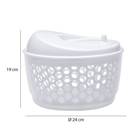 Secador Escurridor Colador Plástico de Vegetales Alimentos Blanco