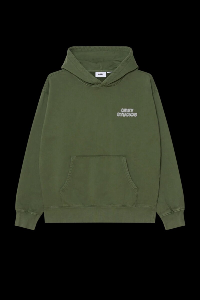 OBEY STUDIOS FADED HOOD Verde
