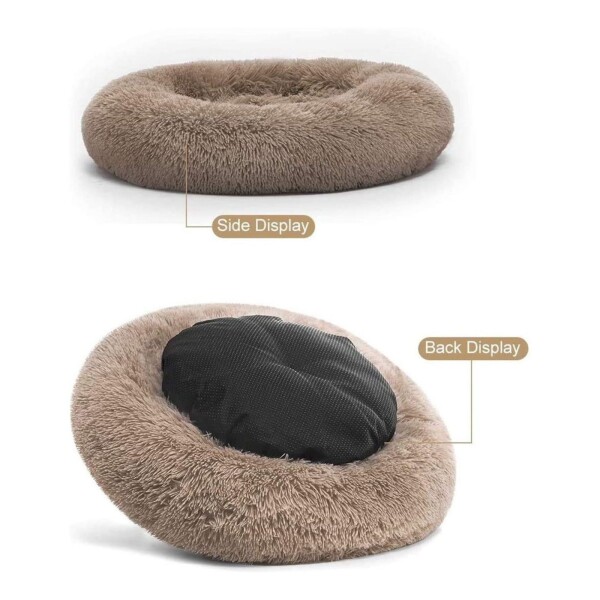 Cama Para Perro Cuna Puff Peluda Cucha 40 Cm Mascota Color Variante Marron