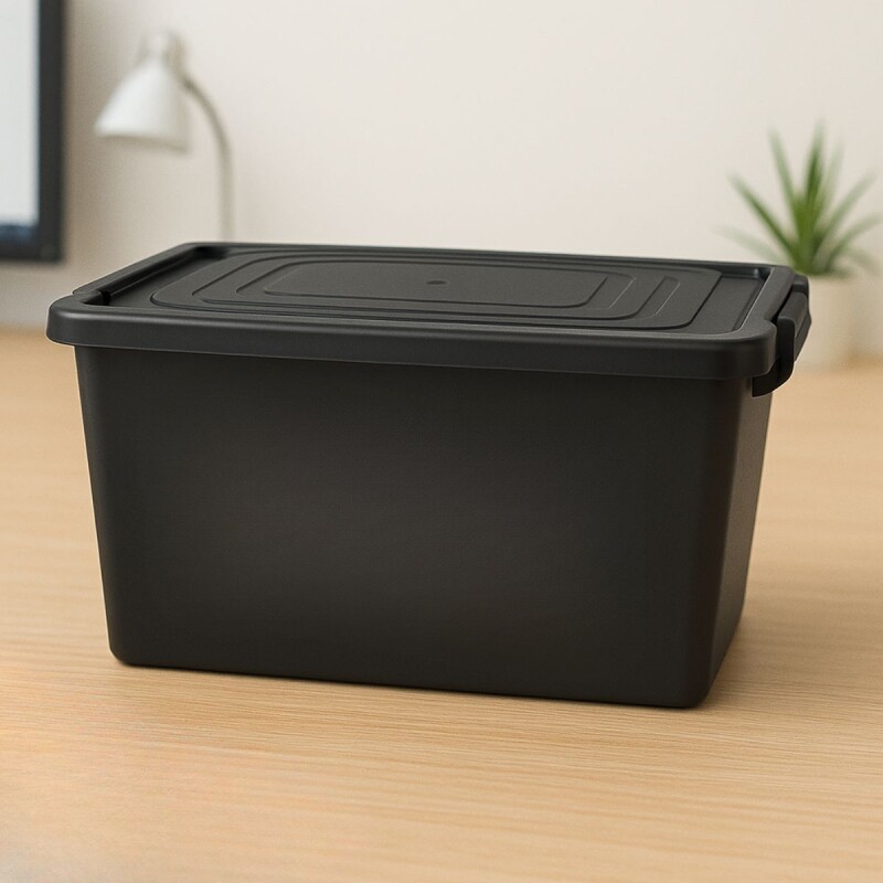 Set x6 Caja organizadora 10lts NEGRO