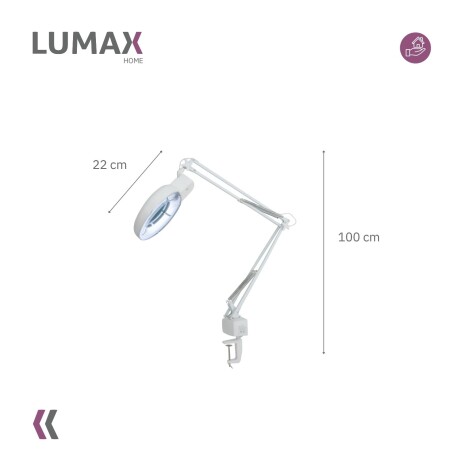 Lámpara de Mesa Multipropósito Articulada con Luz y Lupa Lámpara de Mesa Multipropósito Articulada con Luz y Lupa