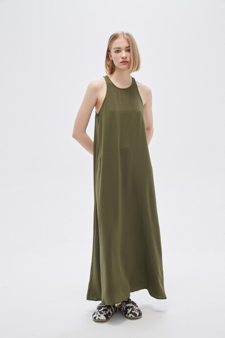 Vestido Albareda Verde Oliva Oscuro
